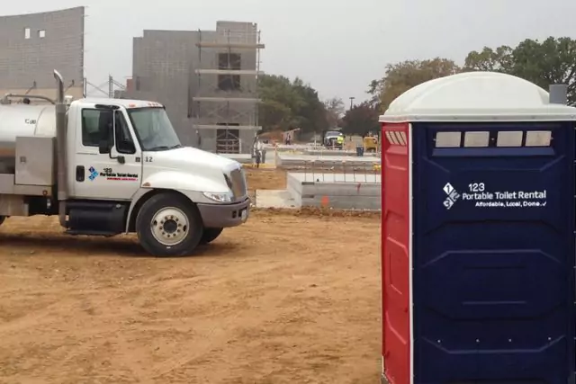 portable washroom and construction side