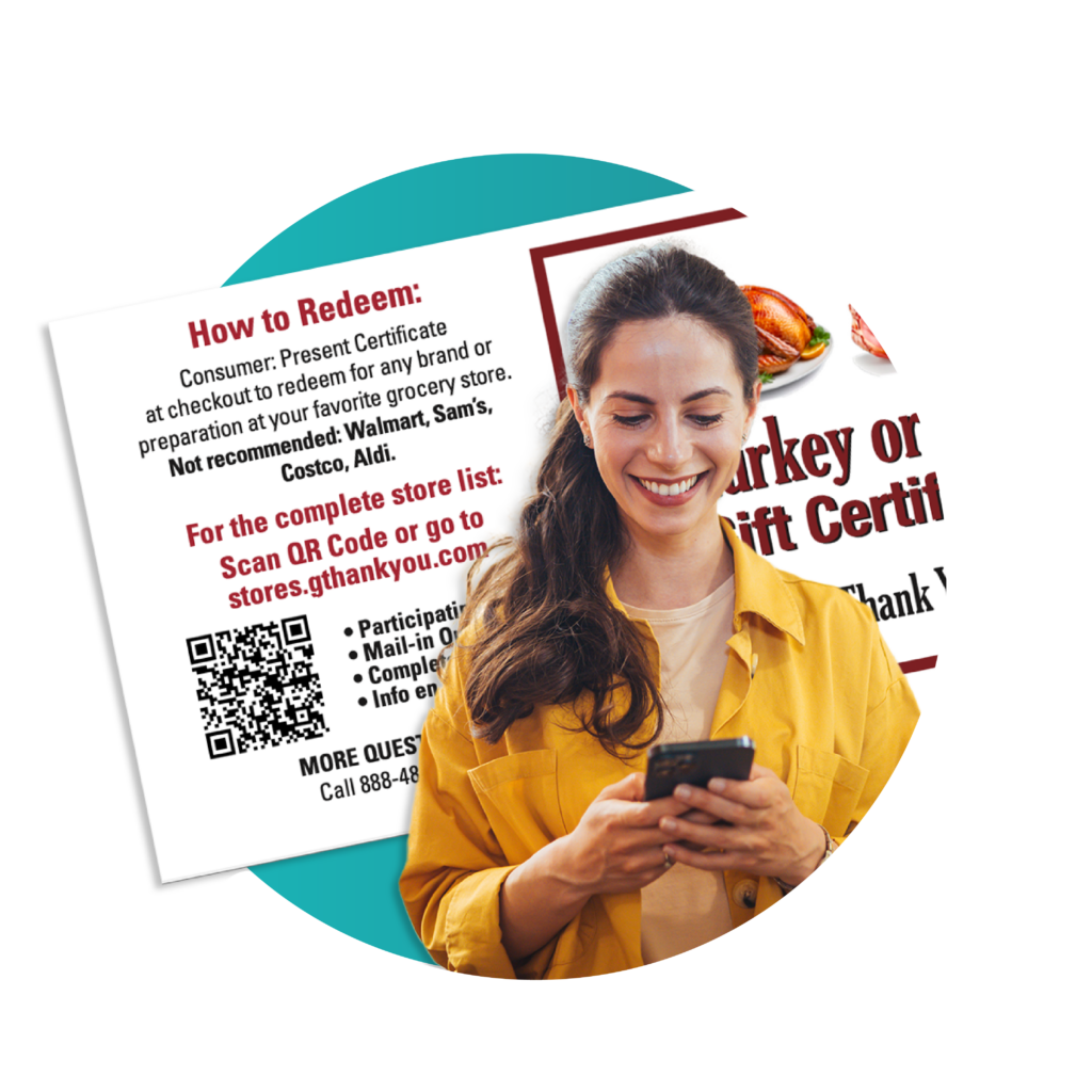 How to redeem certificates at participating retailers.