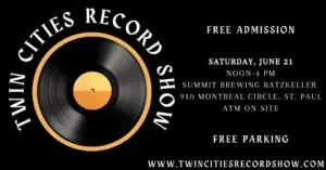 image if vinyl record with information about the event time