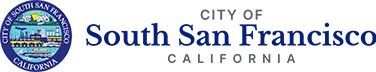 Official City of South San Francisco logo featuring a circular municipal seal and the city name.