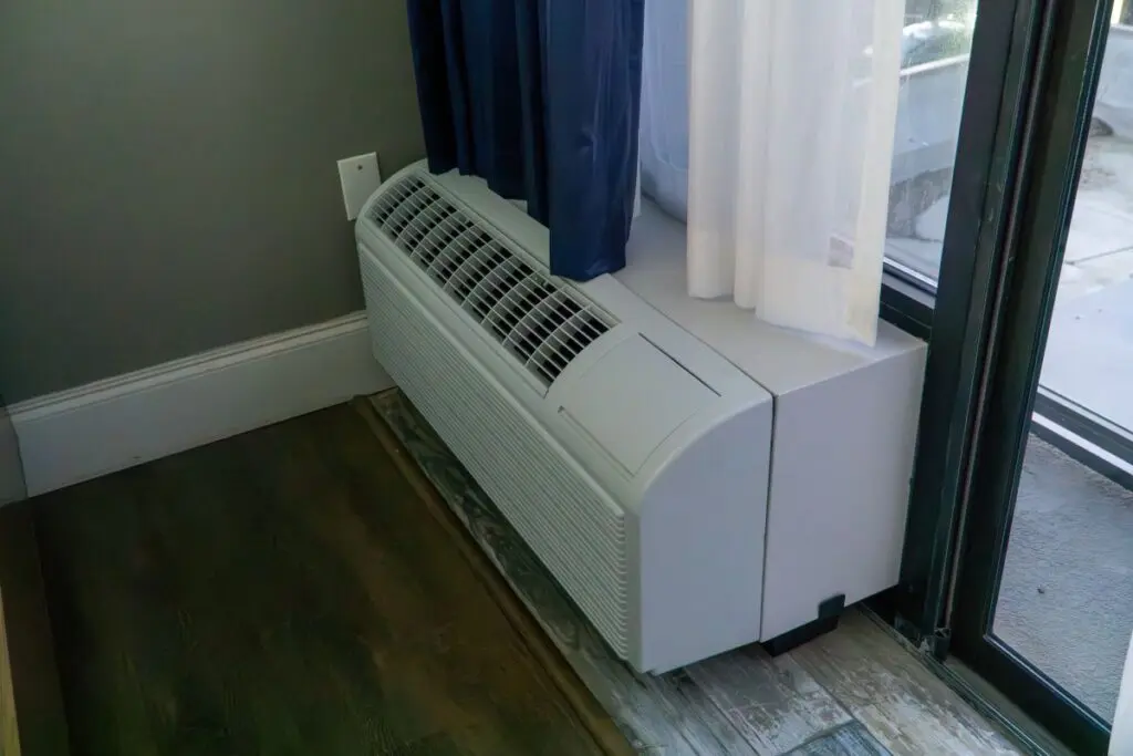 Modern PTAC (Packaged Terminal Air Conditioner) unit