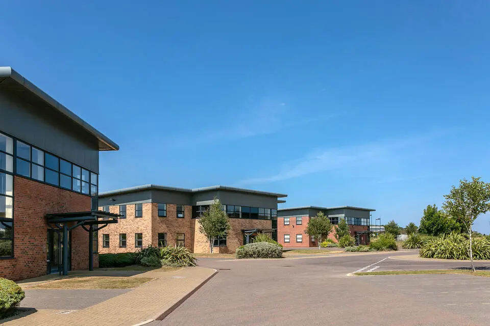 series of commercial buildings with flat roofs