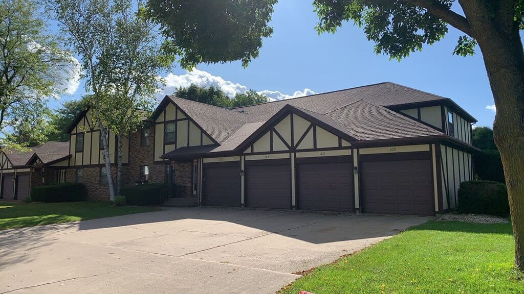 A house with a new roof