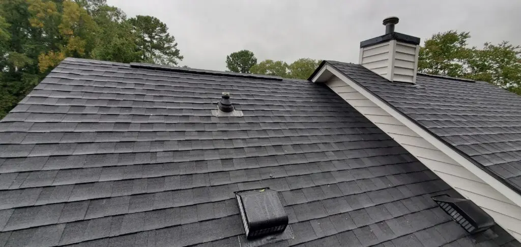 New roof on a white house