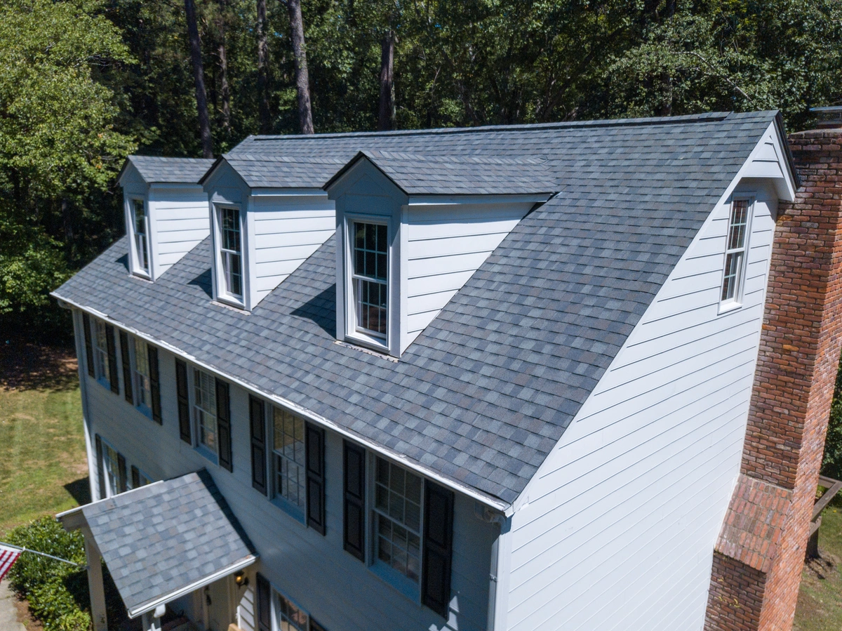 new installed shingle roof