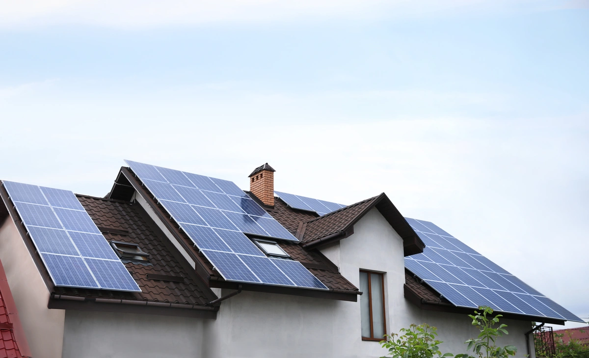 new installed solar panels