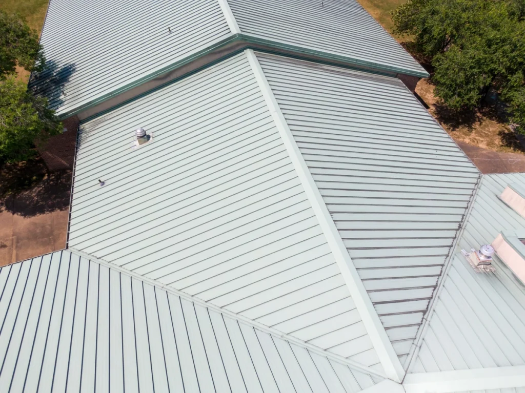 sauk city wi aerial view of corrugated metal roof