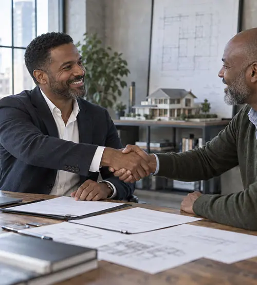 Business owner meeting with financial advisor