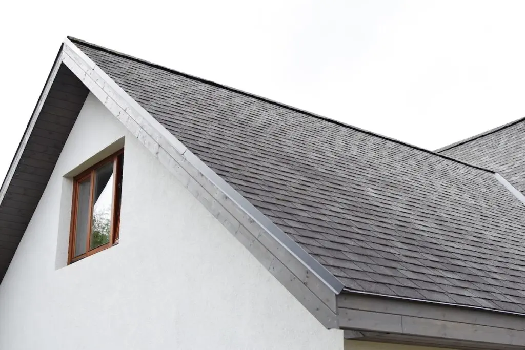 white residential house roof eaves