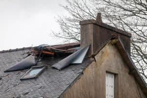 Storm wind damage assessment on a residential property in Vancouver WA