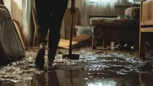 Raw sewage backing up through floor drain requiring emergency sewage cleanup in Vancouver WA