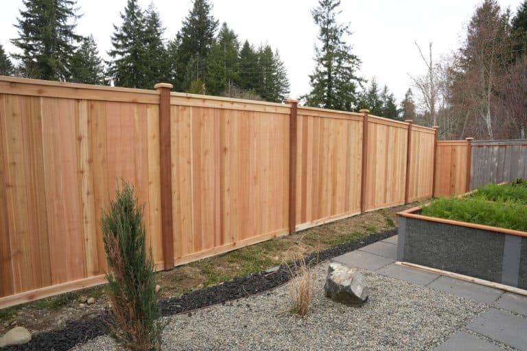 A cedar fence