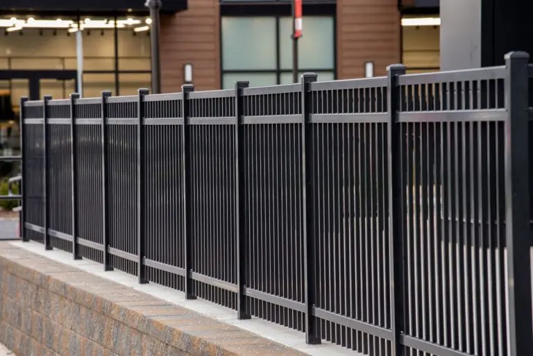 a black iron fence