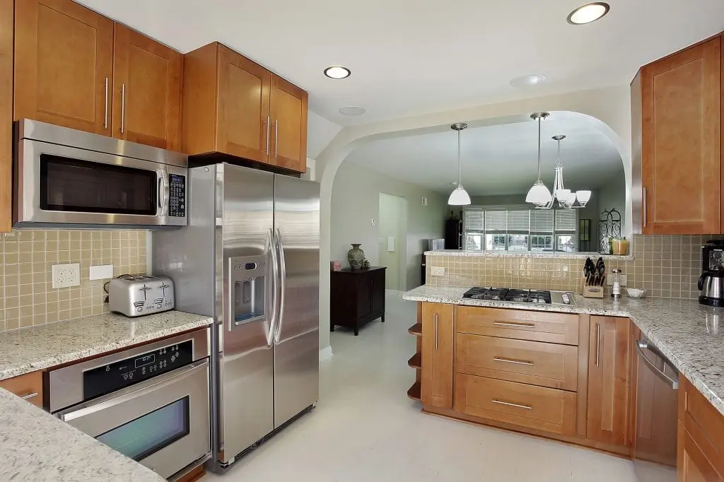 Kitchen with wood cabinetry