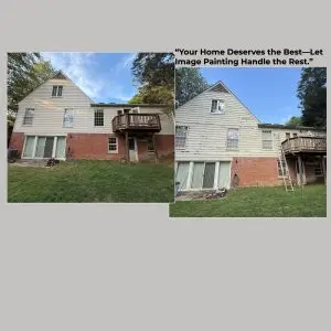 House exterior transformation with fresh paint and improved curb appeal.