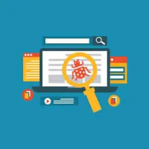 magnifying glass searching for pest control business online