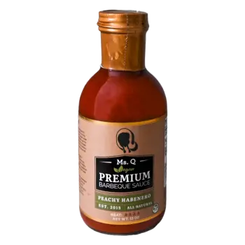 Premium Vegan Peachy Habenero BBQ Sauce