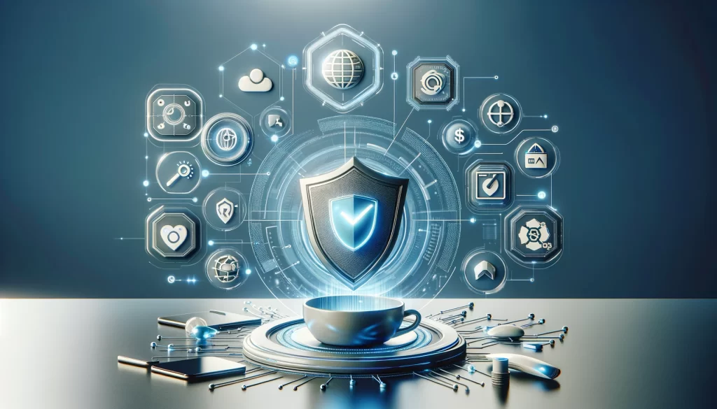 A clean and simple image that represents the latest digital marketing trends applied to the insurance industry.