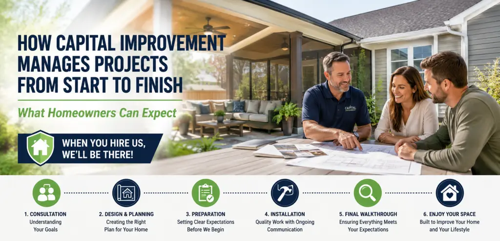 How Capital Improvement Manages Projects from Start to Finish (What Homeowners Can Expect)