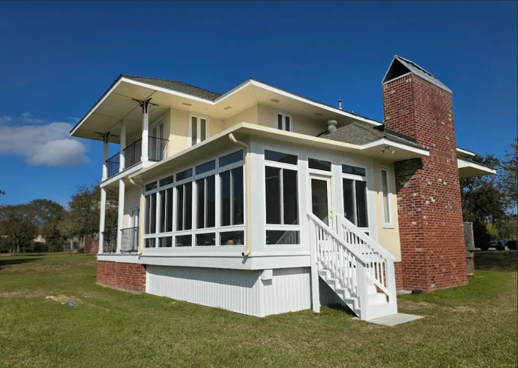 Capital Improvement sunroom installation in New Orleans, Louisiana, showcasing outdoor living space renovation.