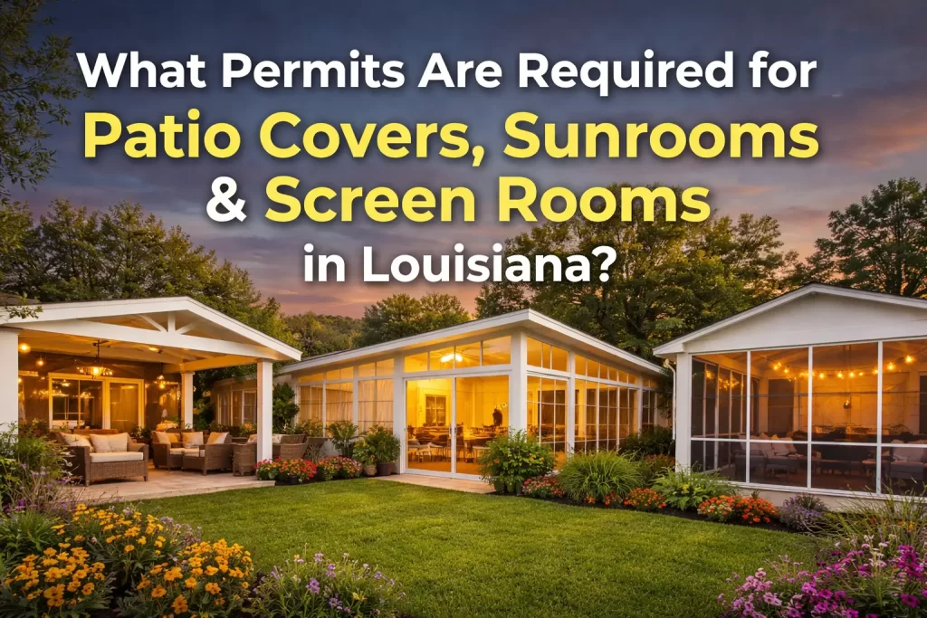 What Permits Are Required for Patio Covers, Sunrooms & Screen Rooms in Louisiana