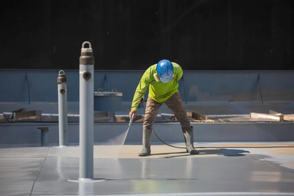 cleaning a new roof commercial