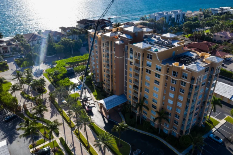commercial high rise rooftop in florida by the coast