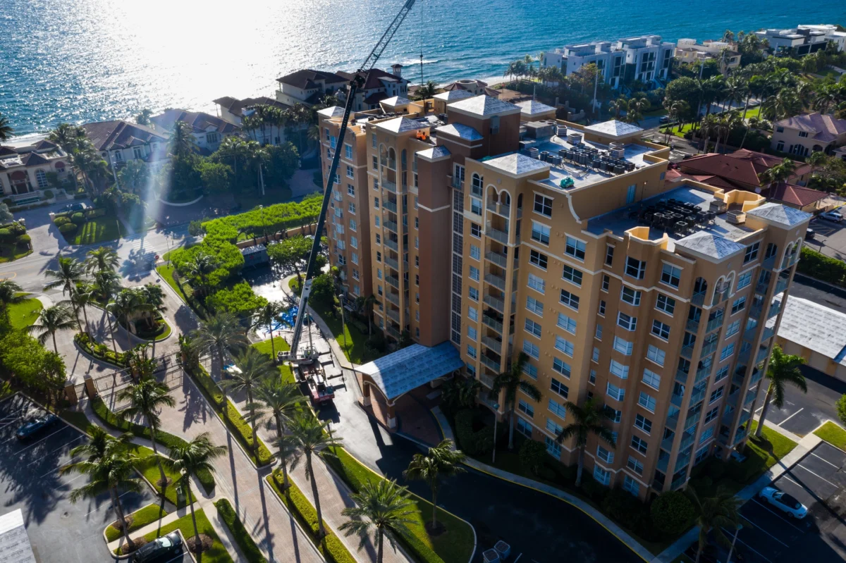 commercial high rise rooftop in florida by the coast