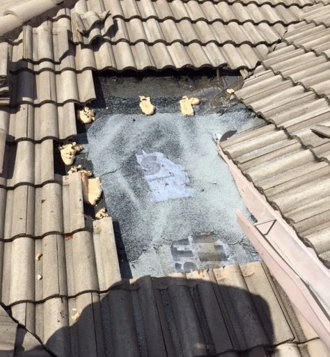 finished roof repair job on tile roof in florida by distinctive roofing