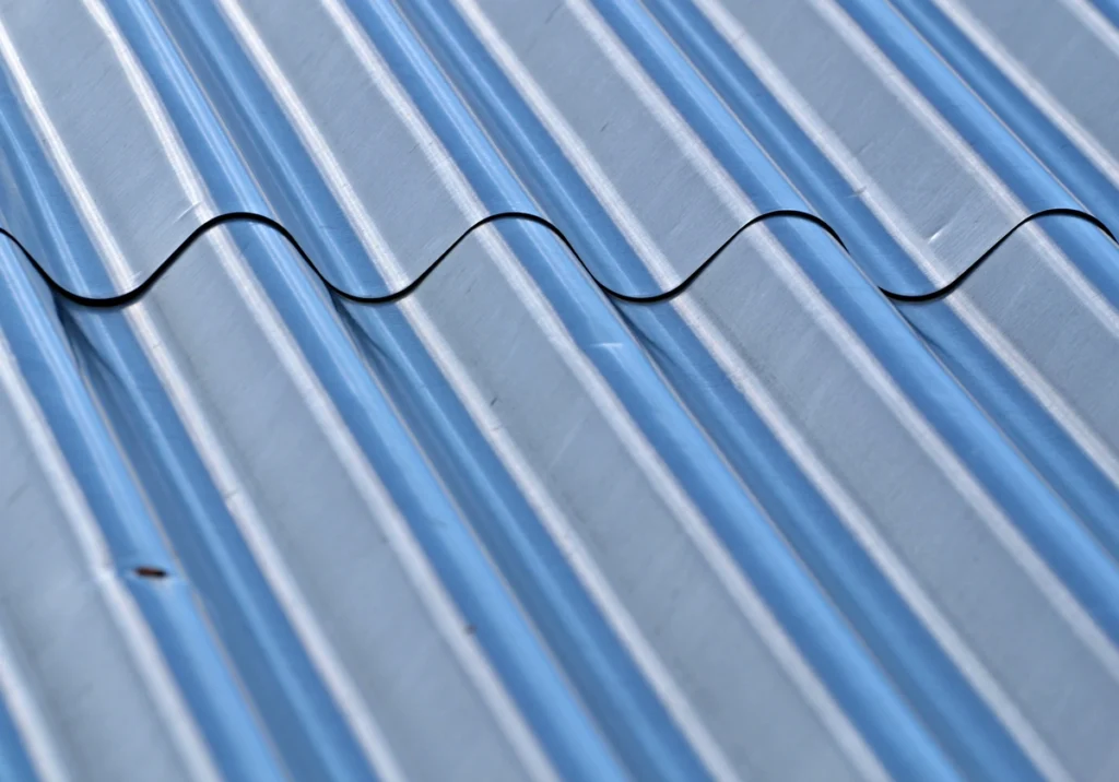 ribbed corrugated metal roof