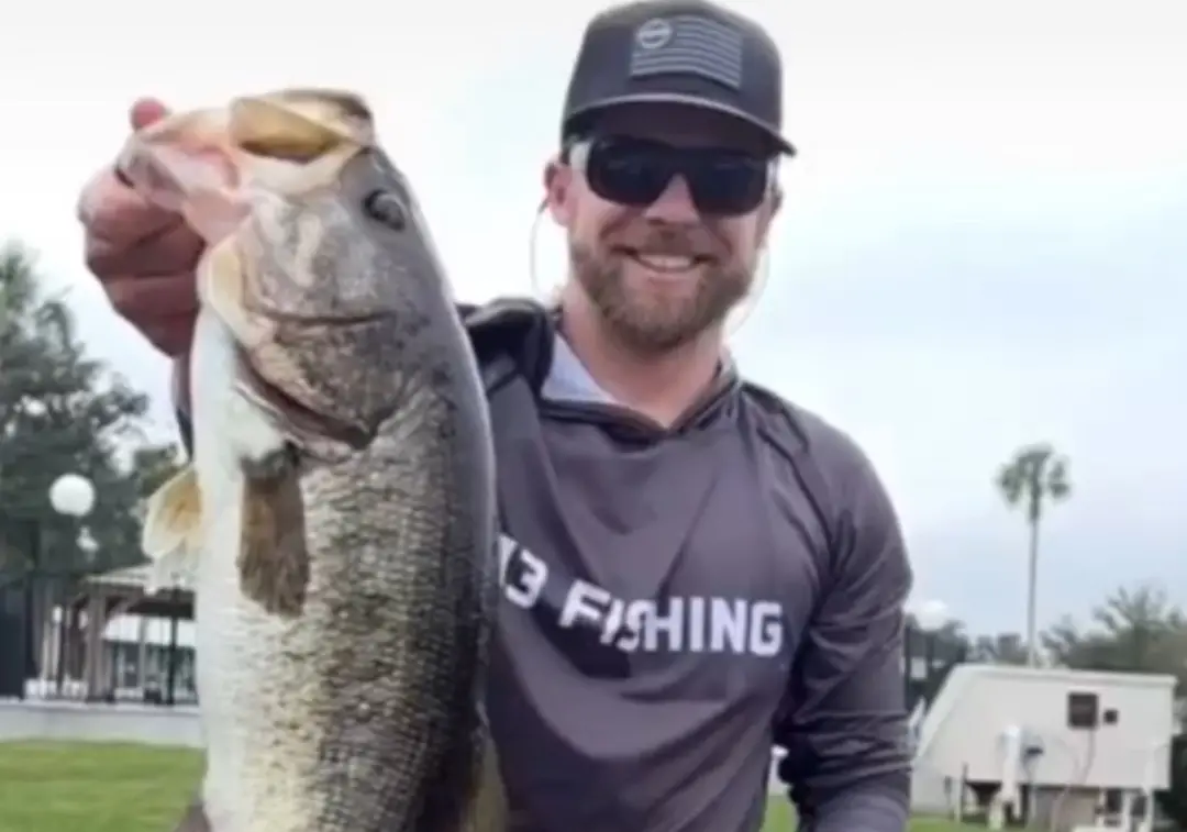 Crescent Fish Camp guest with Largemouth Bass