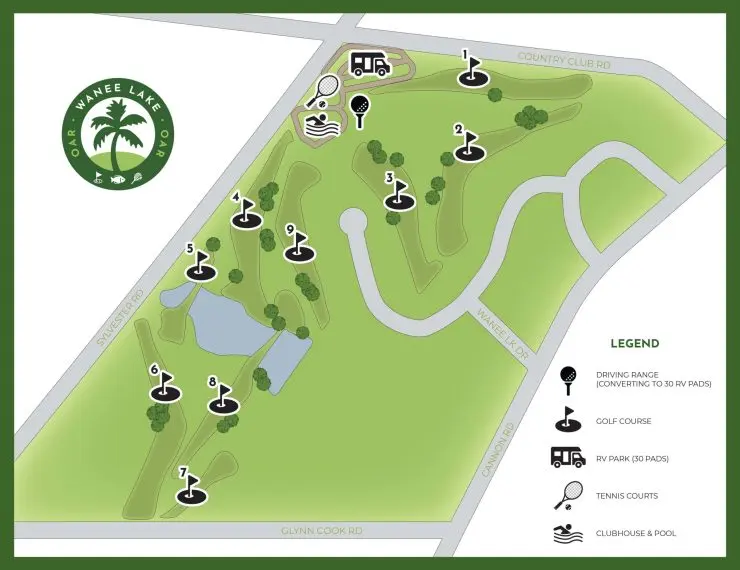 Wanee Lake Map 3-B