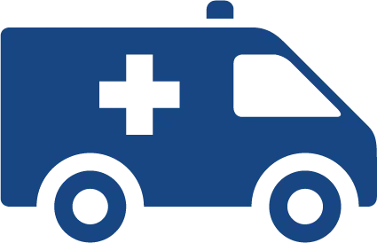 blue ambulance