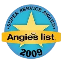 Angie's List Super Service Award 2009 Winner Badge