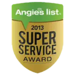 Angi Super Service Award 2013 Winner Badge