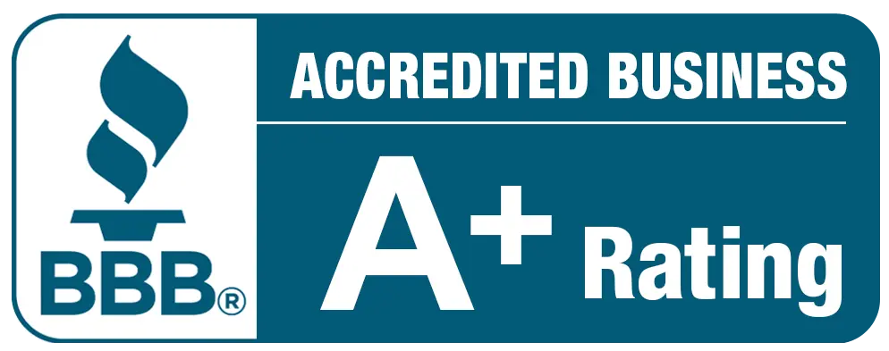 Better Business Bureau BBB Accredited Business A+ Rating Badge
