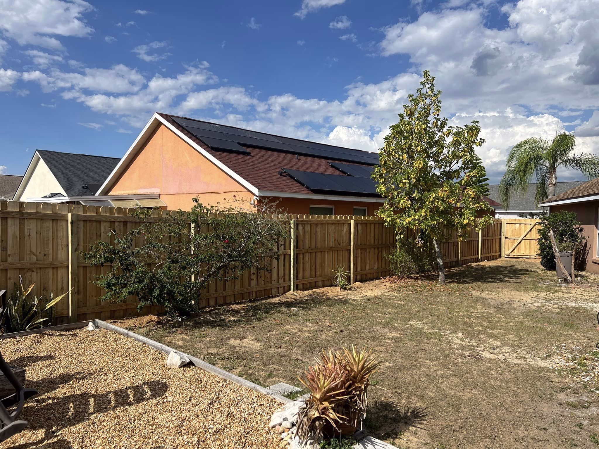 Orlando FL Residential Fence Installation Wood Privacy Fence Backyard