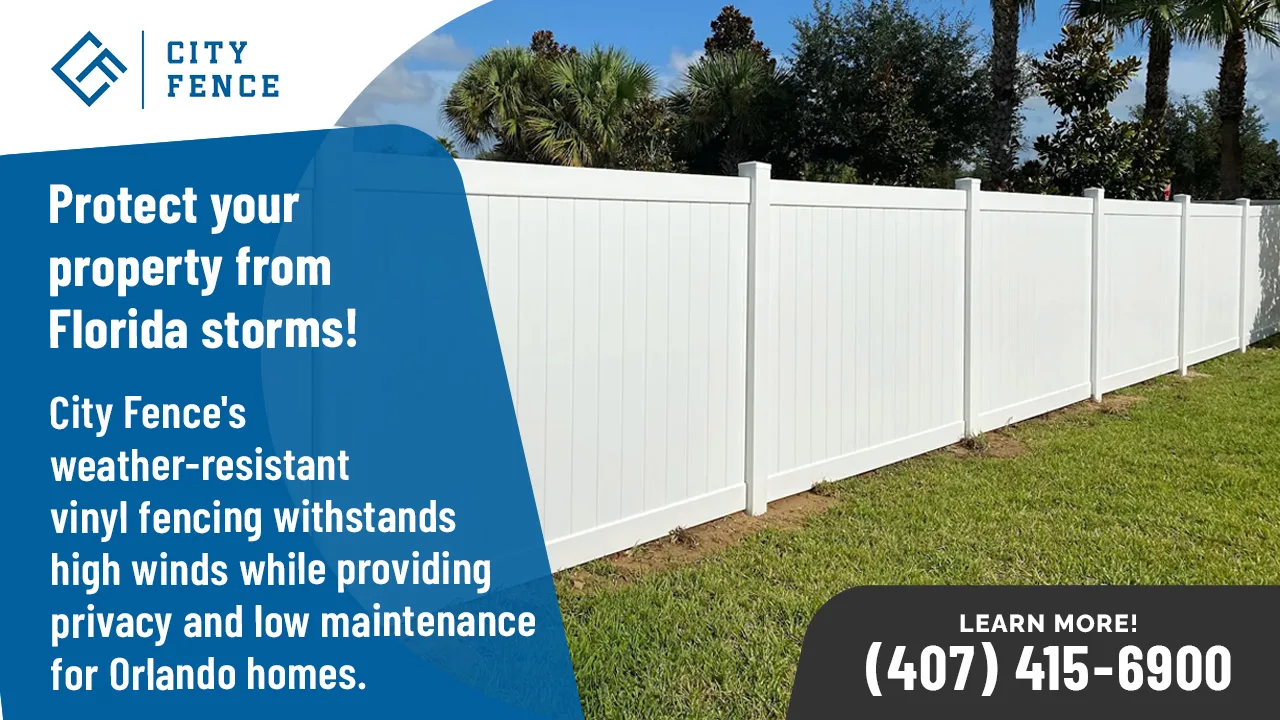 Vinyl fence installation in Orlando