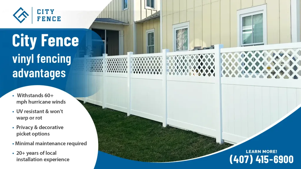 Vinyl fence installation in Orlando