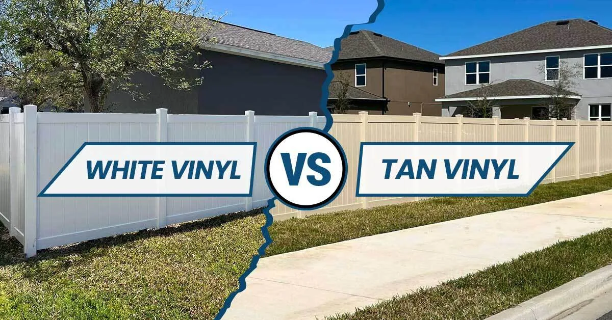 White vs. Tan Vinyl Fence: Which Is Better for Your Orlando Home?