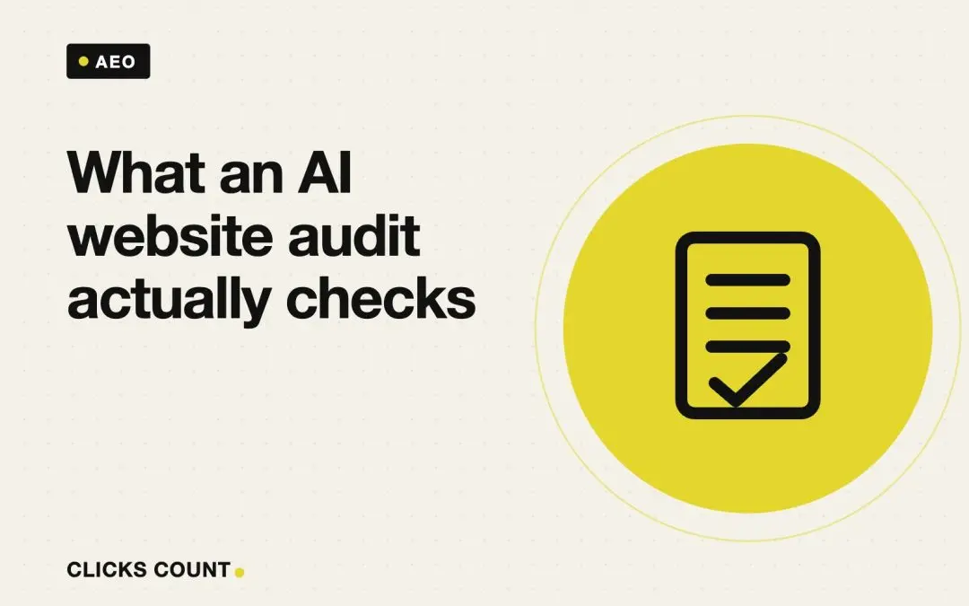 What an AI website audit actually checks