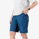 Left Side view of the Enjoy Women's Aline Trail Shorts in Petrol made by Enjoy.cc