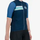 Side view of the 2024 Great Zuurberg Trek womens winter cycling gilet made by Enjoy.cc