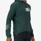 Side view of the Enjoy Contour mens waterproof cycling jacket in Green made by enjoy.cc