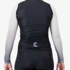 Back view of the Thermal womens cycling gilet in plain black design by Enjoy.cc