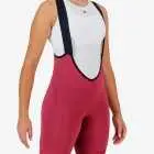3qtr view of the Enjoy ProXision womens cargo bib short in the bossanova colourway made by enjoy.cc