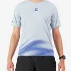 Front view of the Enjoy men's Activ Tee in Blue made by Enjoy.cc