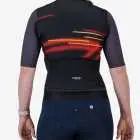 Back view of the ProXision women's cycle jersey in dark Lightspeed design made by enjoy.cc