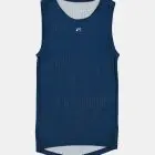 Flat lay view of the mens sleeveless baselayer in the petrol emotif design made by Enjoy.cc