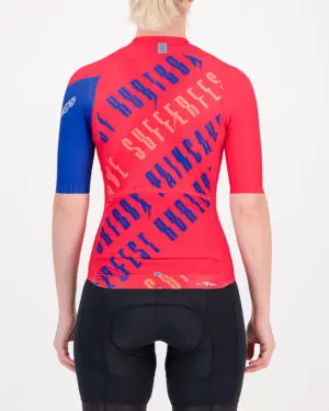 Back of the ladies cycling shirt in the tankwa heat Yes Coach Climber design made by enjoy.cc
